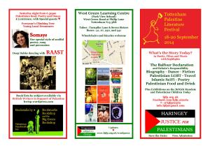 Tottenham Palestine Literature Festival